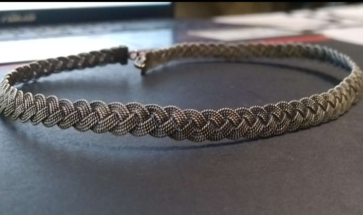 `ANTIQUE: Braided Solid Silver Necklace