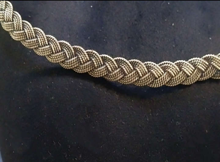 `ANTIQUE: Braided Solid Silver Necklace