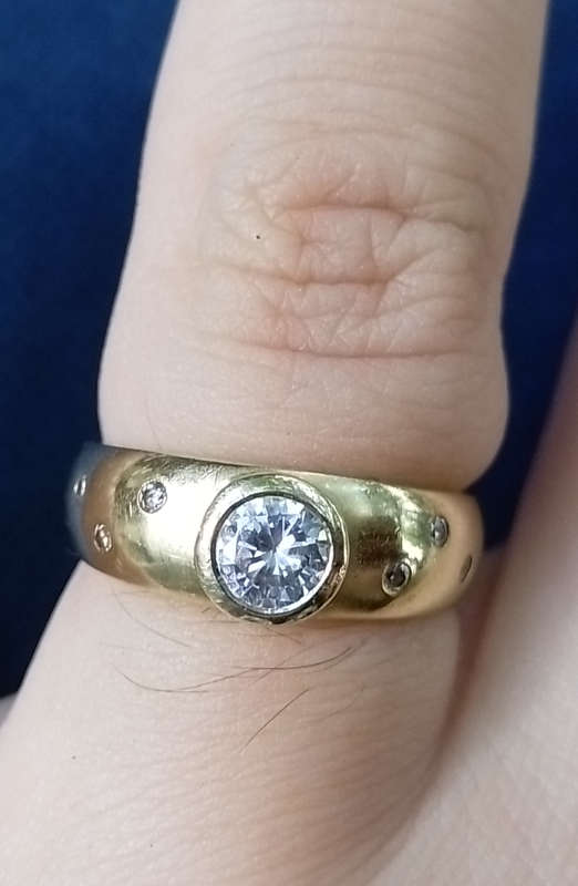 `ENGAGEMENT RING` 0.50 Carat Natural Diamond Set in 9Ct. Yellow Gold ( Genuine Gold )