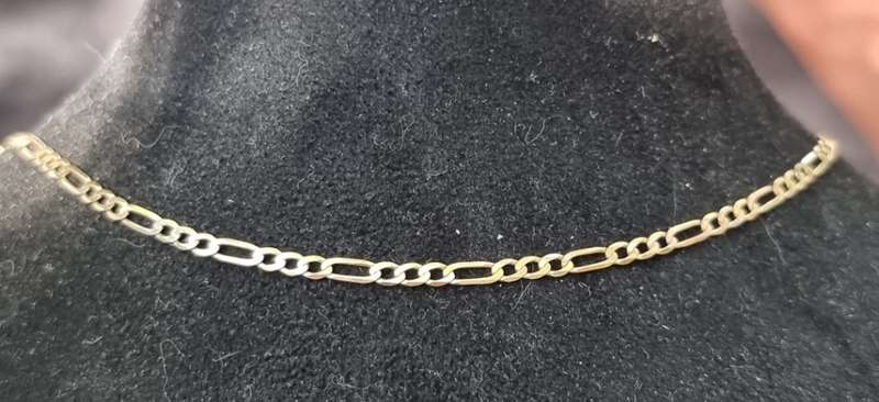 `Figaro` 9CT Yellow Gold Bracelet.( Genuine Gold. )