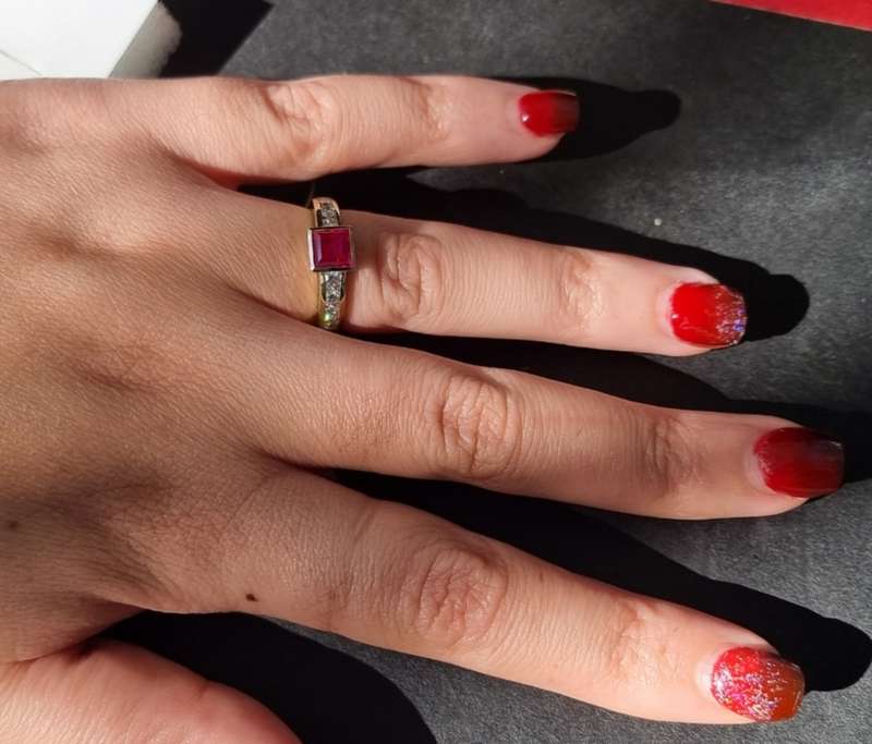 `1.80 Carat `RUBY and DIAMOND` Dress Ring, set in 9CT Yellow Gold (Genuine Gold and Gemstones)