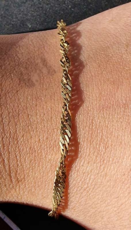 `ITALY` 9CT Yellow Gold `ROPE CHAIN` Bracelet ( Genuine Gold.)