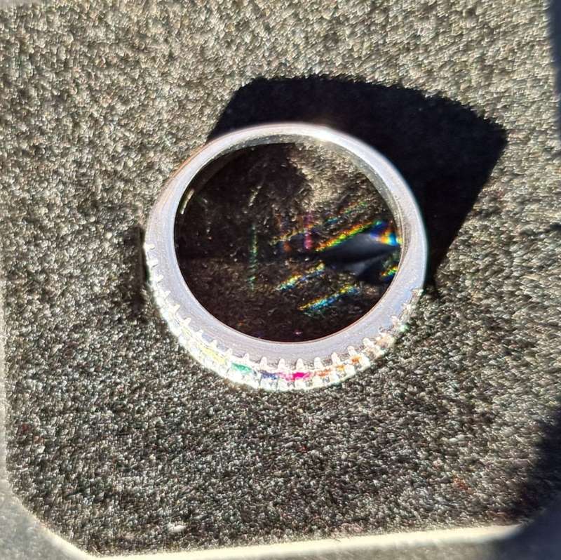 `ETERNITY RING` TUTTI FRUITY` Half Eternity Sterling Silver / CZ Band. ( Genuine Silver)