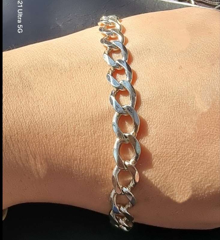 `76 GRAMS` 925 Sterling Silver `MENS CURB CHAIN And NECKLACE` Set (Genuine Silver)