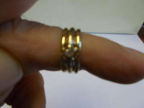 STUNNING 9CT WEDDING SET SOLID YELLOW GOLD WITH 1 X DIAMONS WEIGHT IS 3.9 GRAMS