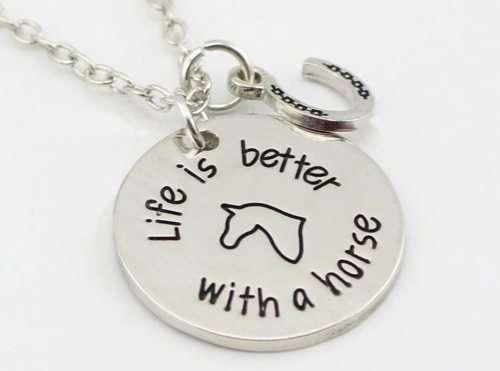 Life is better with a horse Necklace