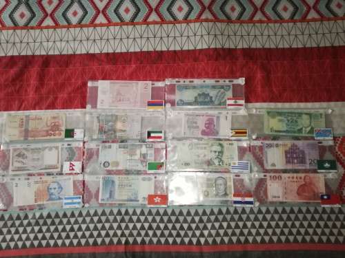 Lot of 70 International Bank Notes