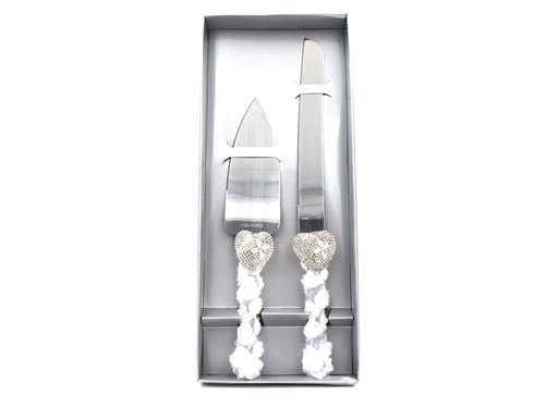 Wedding White Flower Design Cake Knife