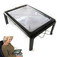 A4 Full Page Large Hands Magnifier Magnifying Glass Lens F Reading W/ Cord