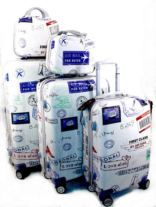Luxury PC Lightweight Design 5 Piece Luggage Set