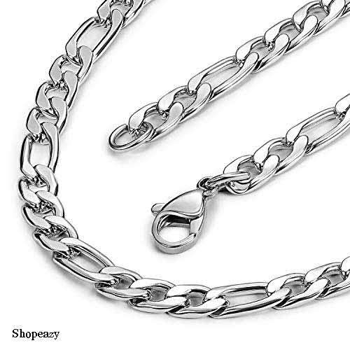 Men`s Chain Necklace Cuban Chain Hyperbole Fashion Hip Hop Stainless Steel