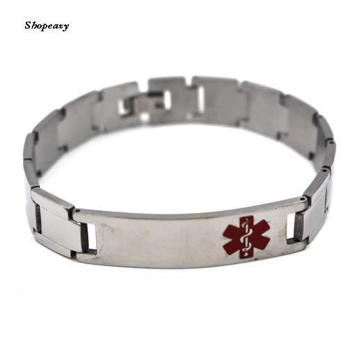 personalized Medical Alert Bracelet, Stainless Steel