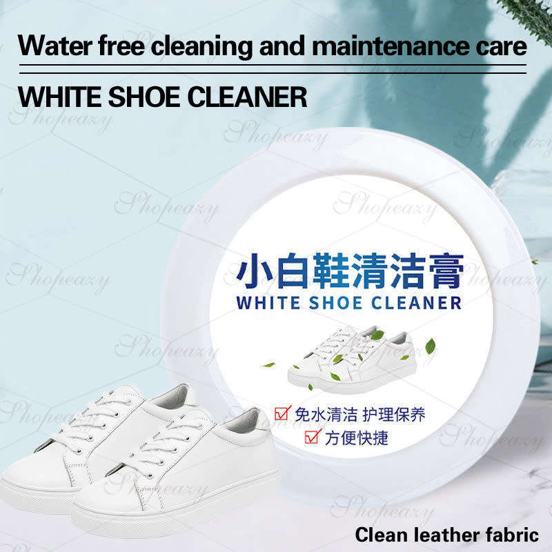 White Shoe Cleanning Cream with Wipe Sponge