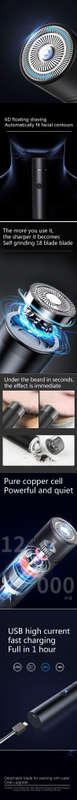 Mini Portable Shaver Electric Rechargeable Wireless Razor Shaver with 4D Floating Cutter