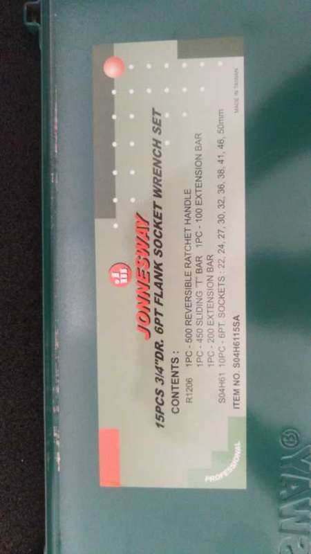 Jonnesway 15PCS 3/4