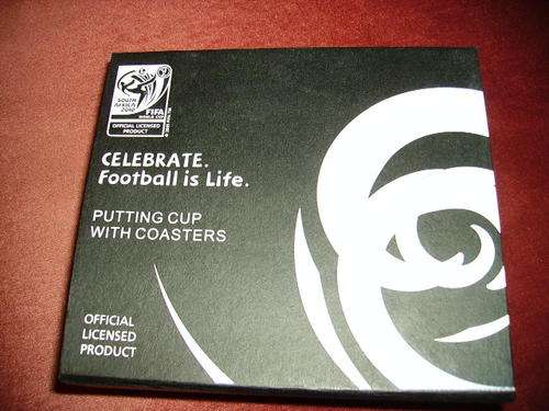 GENUINE FIFA 2010 GOLF PUTTING CUP AND COASTERS!!!