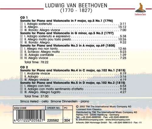 Beethoven: Complete Cello Sonatas [2 CD]