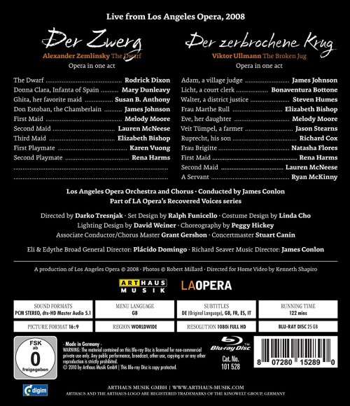 Zemlinsky: Der Zwerg / Ullmann: Der Zerbrochene Krug (La Opera 2008) [Blu-ray]