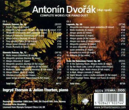 Dvorak: Complete Works for Piano Duet [2 CD]