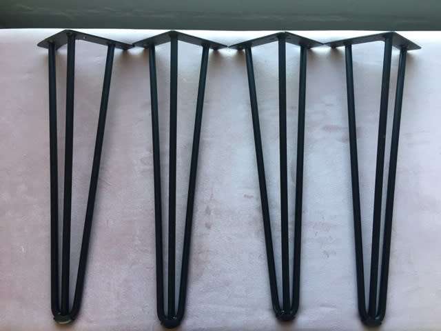 Hairpin Legs Black powder coated H410mm (Set of 4)