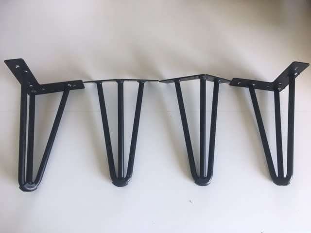 Hairpin Legs Black powder coated H200mm (Set of 4)