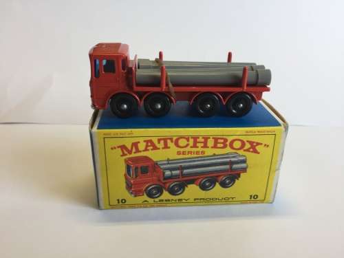 Matchbox Lesney Series No10 Pipe Truck Boxed