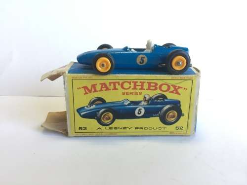 Vintage Matchbox Lesney 52 b B.R.M Racing Car BRM in Box - Please Read