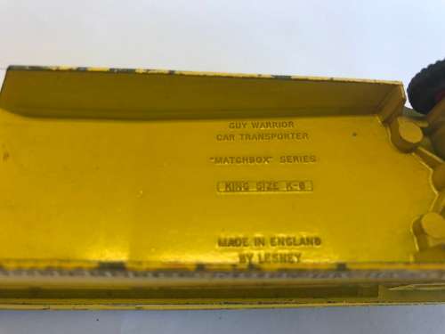 Matchbox King Size K-8-2 Guy Warrior Car Transporter