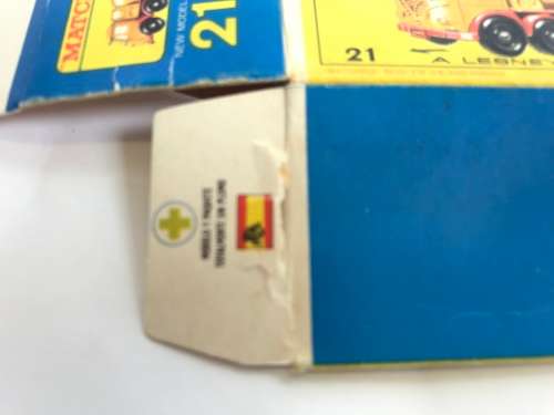 MATCHBOX No 21 Original Box Only