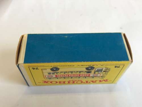 FOR GERRIT ONLY - Box only - MATCHBOX LESNEY #74 DAIMLER DOUBLE DECKER BUS, WHITE WITH ORIGINAL BOX