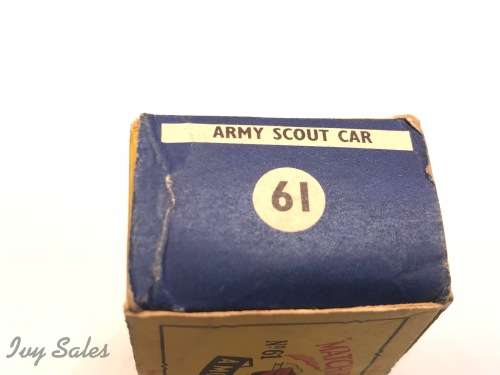 MATCHBOX MOKO LESNEY #61 SCOUT CAR IN ORIGINAL BOX