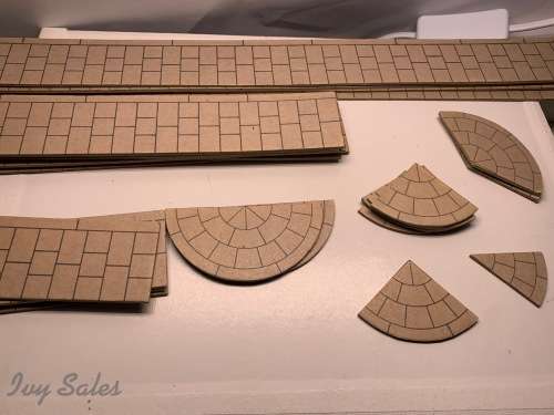 VINTAGE DINKY TOYS #754 PAVEMENT SET WITH ORIGINAL BOX