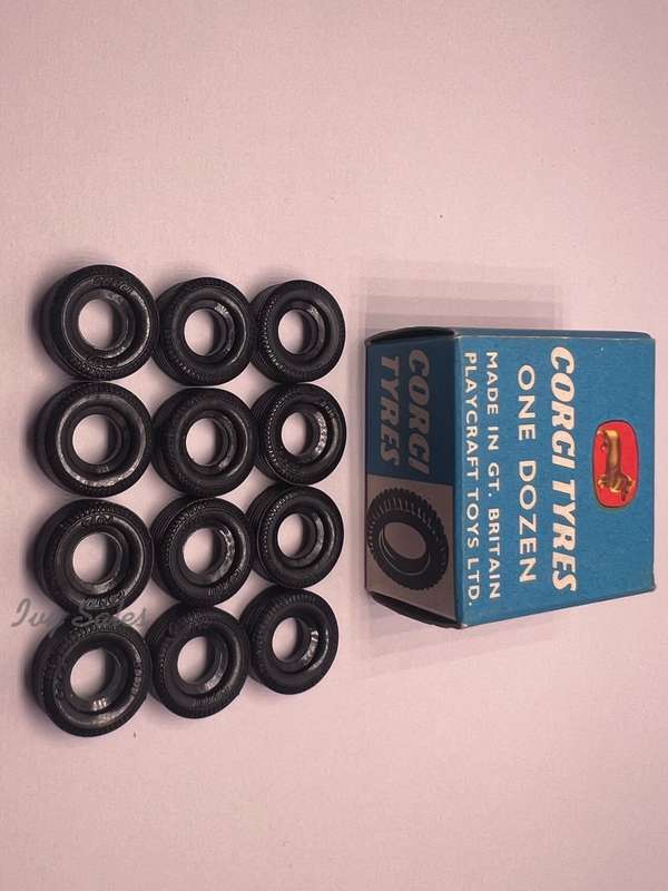 Corgi Toys #1456 - 12 Tyres In Original Box