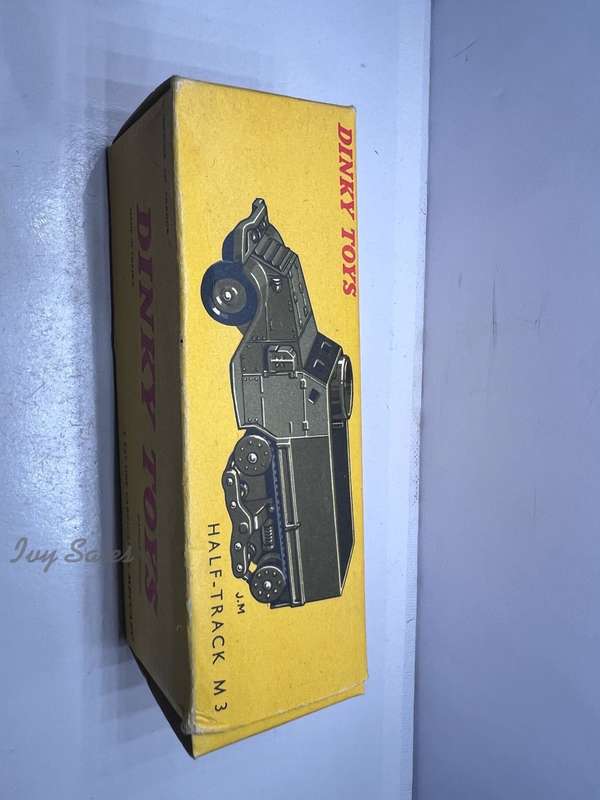 FRENCH DINKY TOYS #822 M3 ARMY HALFTRACK + Original Box