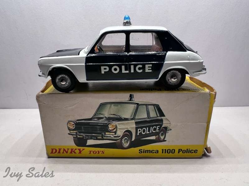 SPAIN DINKY TOYS #1450 SIMCA 1100 POLICE CAR+ Original Box - RARE