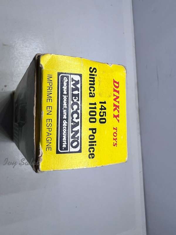 SPAIN DINKY TOYS #1450 SIMCA 1100 POLICE CAR+ Original Box - RARE