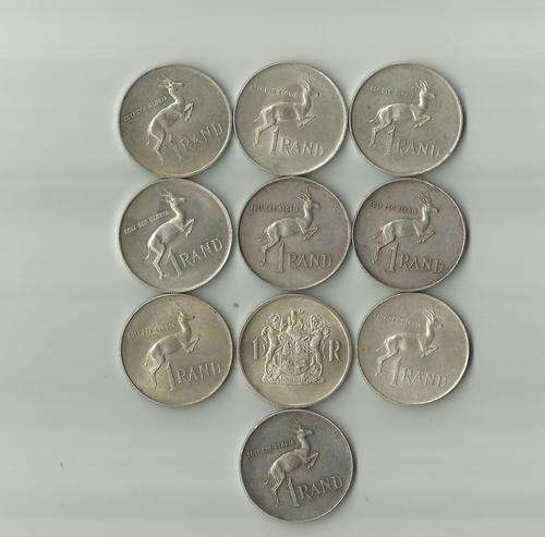 R1 Silver Lot (10 Coins) - For Silver Bullion - 80% Silver - Less than silver price