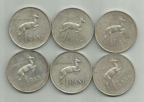 R1 Silver Lot (6 Coins) - For Silver Bullion - 80% Silver - Less than silver price