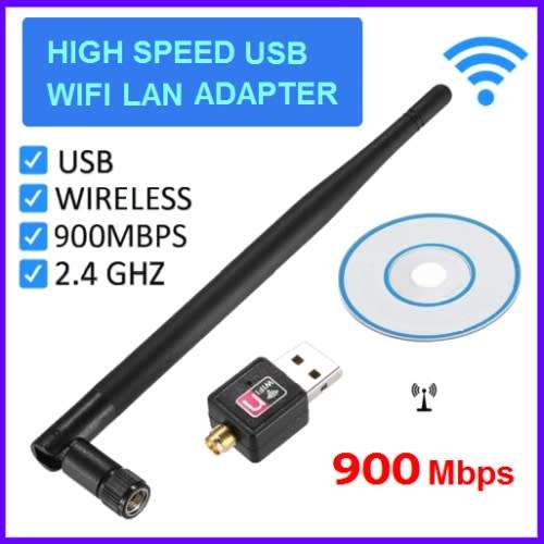 WiFi Wireless Adapter 900 Mbps