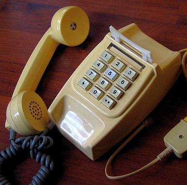 TELEPHONE OLD STYLE IVORY with ADAPTER