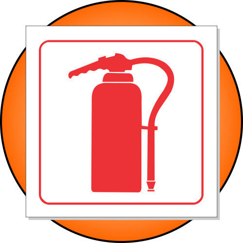 FB2 (ABS Plastic) - Fire Extinguisher Safety Sign - 150x150mm