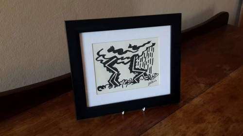 Gorgeous framed hand printed Walter Battiss silkscreen