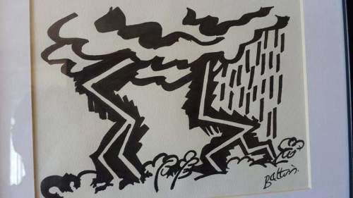 Gorgeous framed hand printed Walter Battiss silkscreen
