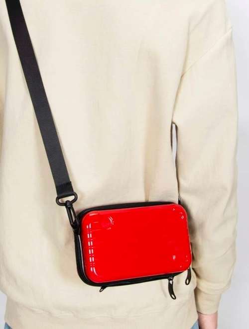 Red Crossbody Cellphone Bag for Men