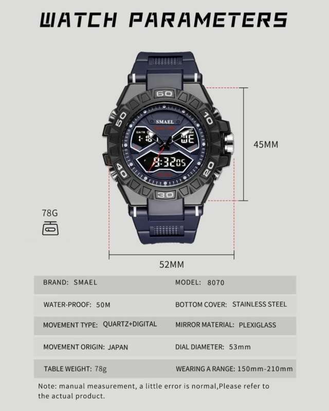 Smael Dual Clock Men Watch
