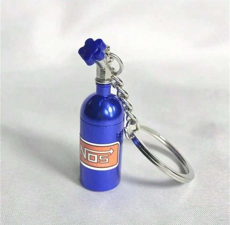 Nos Nitrogen Bottle Key Ring (Blue)