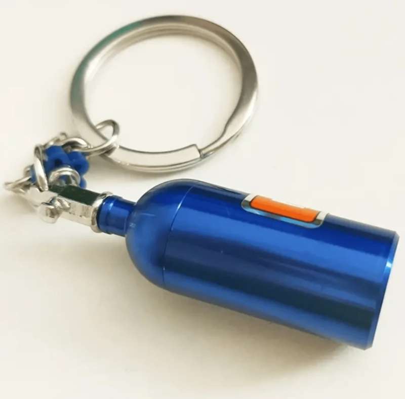Nos Nitrogen Bottle Key Ring (Blue)