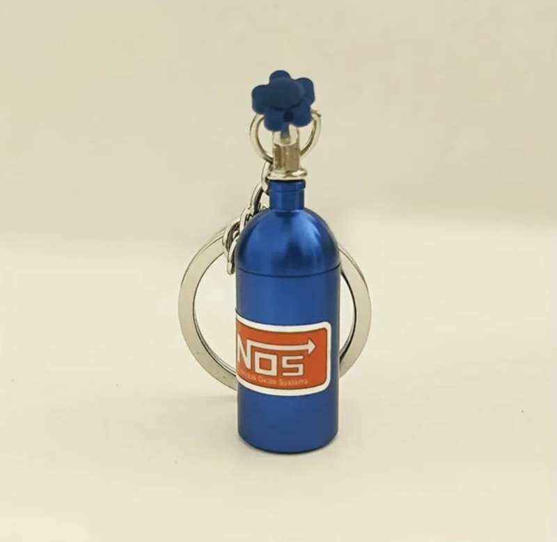 Nos Nitrogen Bottle Key Ring (Blue)