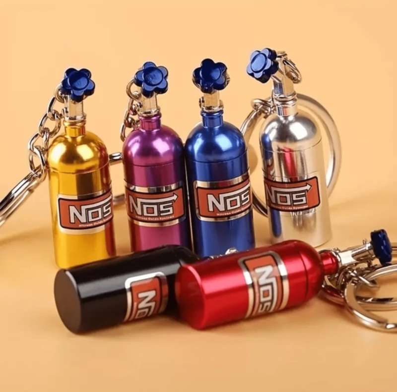 Nos Nitrogen Bottle Key Ring (Blue)