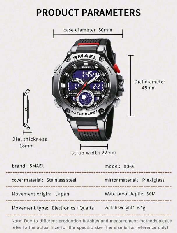 Smael Dual Clock Men Watch